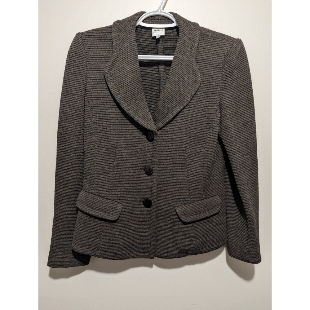 Armani Collezioni Fifth Avenue Womens Wool Blend Blazer Jacket Coat Size 6 Italy